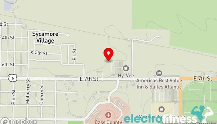 map of Anytime Fitness Gym, Fitness center, Personal trainer, Physical fitness program, Weightlifting area, Women's personal trainer in Atlantic