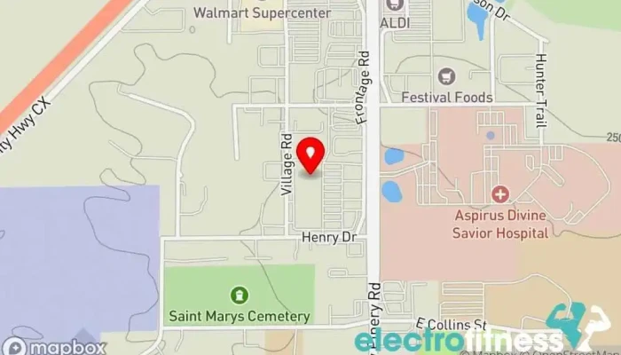 map of Anytime Fitness Gym, Fitness center, Personal trainer, Physical fitness program, Weightlifting area, Women's personal trainer in Portage