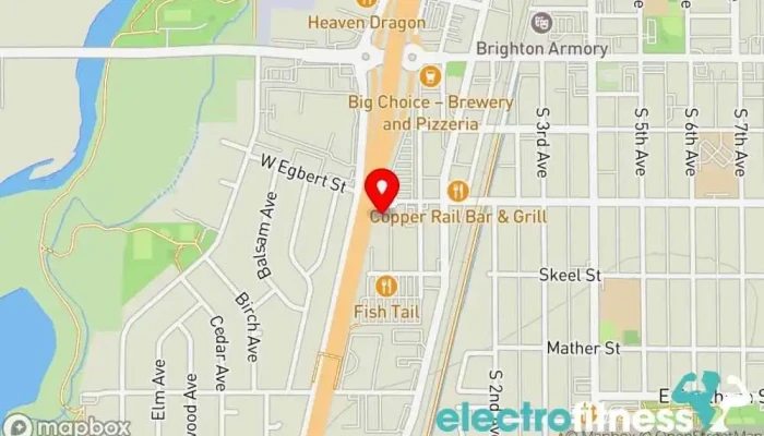 map of Anytime Fitness Gym, Fitness center, Personal trainer, Physical fitness program, Weightlifting area, Women's personal trainer in Brighton