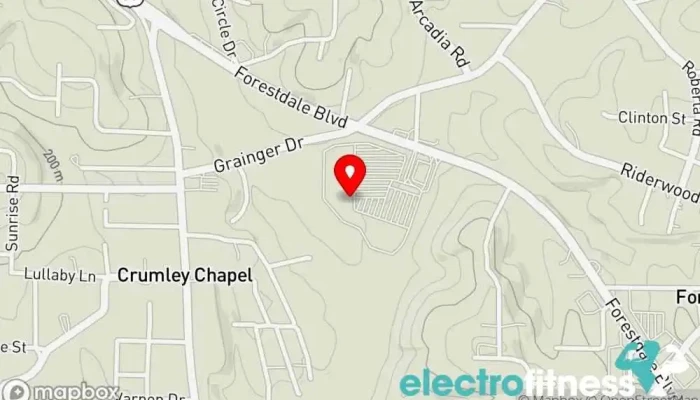 map of Anytime Fitness Gym, Fitness center, Personal trainer, Physical fitness program, Weightlifting area, Women's personal trainer in Birmingham