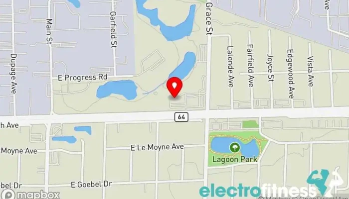 map of Anytime Fitness Gym, Fitness center, Personal trainer, Physical fitness program, Weightlifting area, Women's personal trainer in Lombard