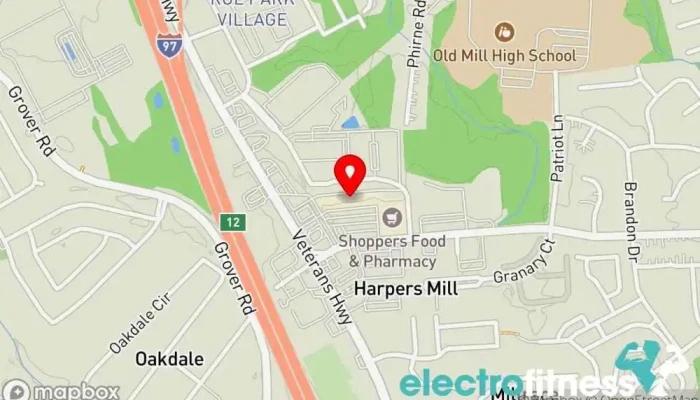 map of Anytime Fitness Gym, Fitness center, Personal trainer, Physical fitness program, Weightlifting area, Women's personal trainer in Millersville