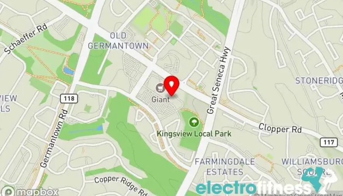 map of Anytime Fitness Gym, Fitness center, Personal trainer, Physical fitness program, Weightlifting area, Women's personal trainer in Germantown