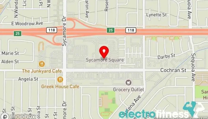 map of Anytime Fitness Gym, Fitness center, Personal trainer, Physical fitness program, Weightlifting area, Women's personal trainer in Simi Valley