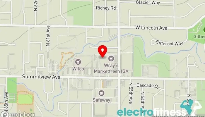 map of Anytime Fitness Gym, Fitness center, Personal trainer, Physical fitness program, Weightlifting area, Women's personal trainer in Yakima