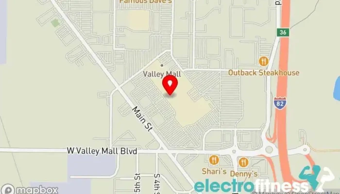map of Anytime Fitness Gym, Fitness center, Personal trainer, Physical fitness program, Weightlifting area, Women's personal trainer in Union Gap