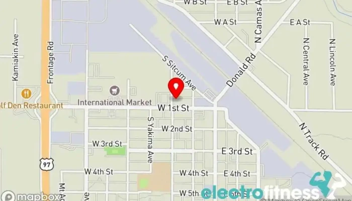 map of Anytime Fitness Gym, Fitness center, Personal trainer, Physical fitness program, Weightlifting area, Women's personal trainer in Wapato