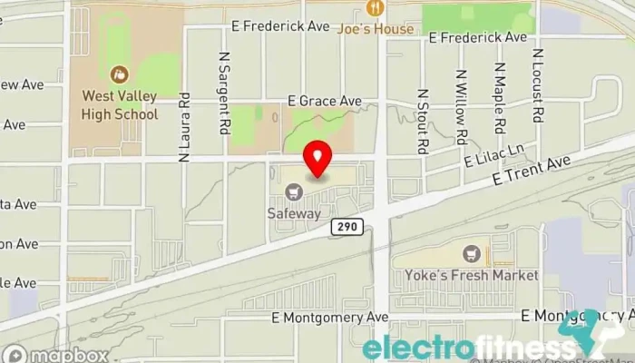 map of Anytime Fitness Gym, City tax office, International airport, Paper bag supplier, Volleyball instructor in Spokane