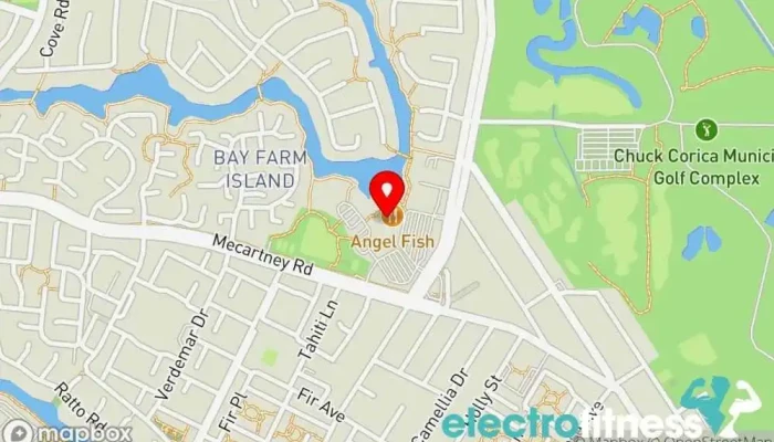 map of Anytime Fitness Gym, Fitness center, Personal trainer, Physical fitness program, Weightlifting area, Women's personal trainer in Alameda