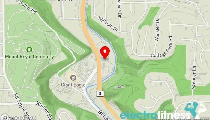 map of Anytime Fitness Gym, Fitness center, Personal trainer, Physical fitness program, Weightlifting area, Women's personal trainer in Glenshaw