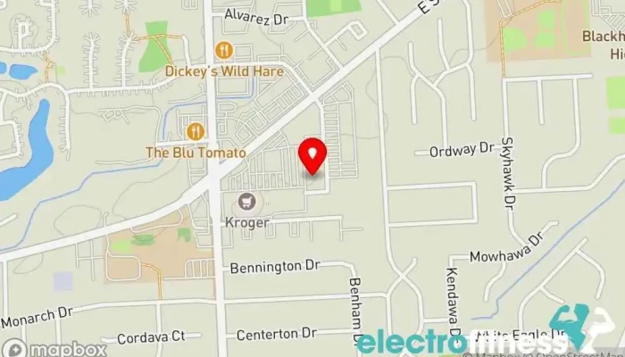 map of Anytime Fitness Gym, Fitness center, Personal trainer, Physical fitness program, Weightlifting area, Women's personal trainer in Fort Wayne