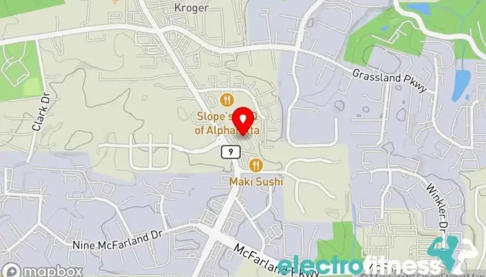 map of Anytime Fitness Gym, Fitness center, Personal trainer, Physical fitness program, Weightlifting area, Women's personal trainer in Alpharetta