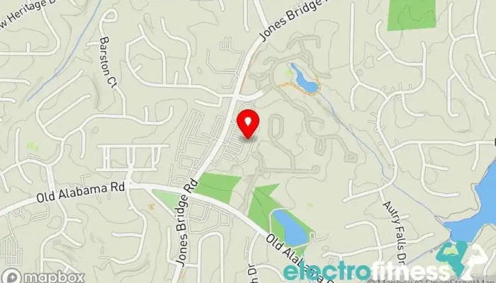 map of Anytime Fitness Gym, Fitness center, Personal trainer, Physical fitness program, Weightlifting area, Women's personal trainer in Johns Creek