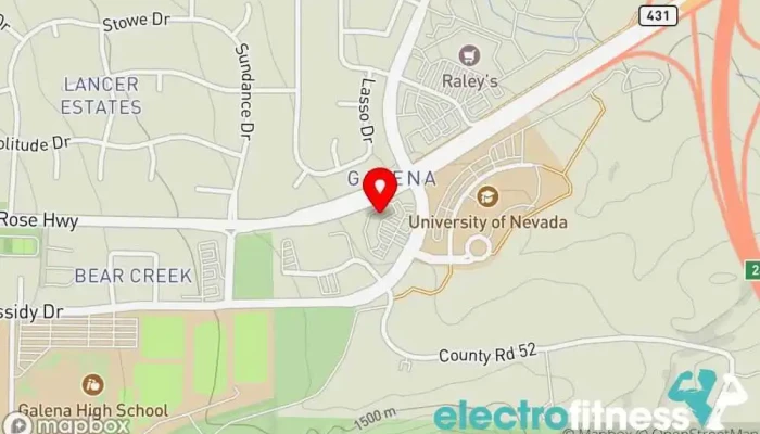 map of Anytime Fitness Gym, Fitness center, Personal trainer, Physical fitness program, Weightlifting area, Women's personal trainer in Reno