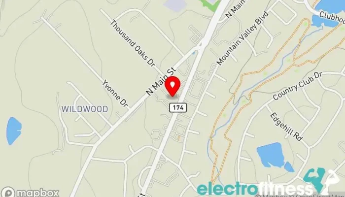 map of Anytime Fitness Gym, Fitness center, Personal trainer, Physical fitness program, Weightlifting area, Women's personal trainer in Joshua