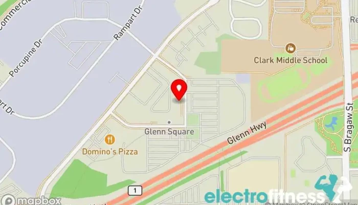 map of Anytime Fitness Gym, Fitness center, Personal trainer in Anchorage