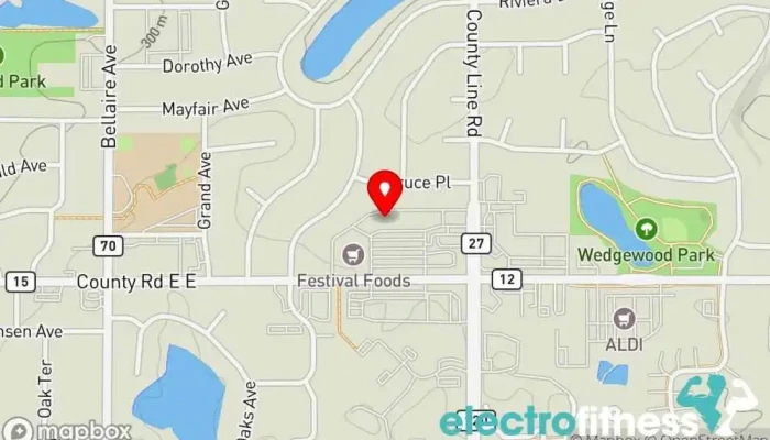 map of Anytime Fitness Gym, Fitness center, Personal trainer, Physical fitness program, Weightlifting area, Women's personal trainer in White Bear Lake