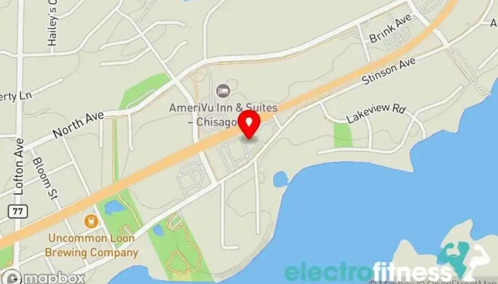 map of Anytime Fitness Gym, Fitness center, Personal trainer, Physical fitness program, Weightlifting area, Women's personal trainer in Chisago City