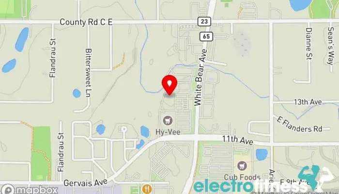 map of Anytime Fitness Gym, Fitness center, Personal trainer, Physical fitness program, Weightlifting area, Women's personal trainer in Maplewood