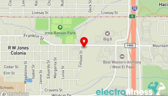 map of Anytime Fitness Fitness center in Anthony