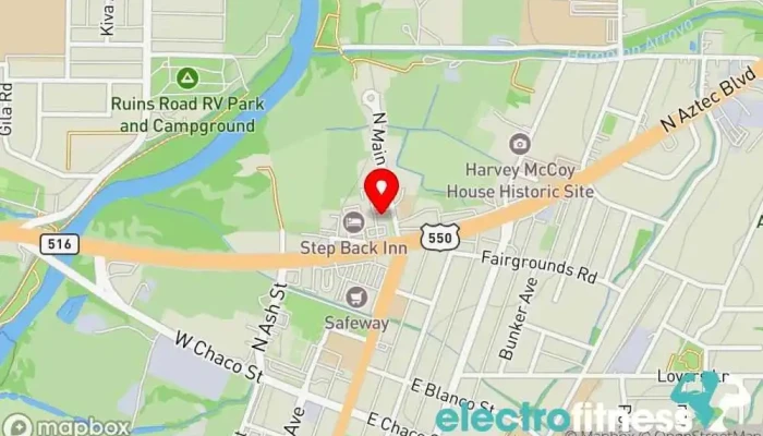 map of Anytime Fitness Gym, Fitness center, Personal trainer, Physical fitness program, Weightlifting area, Women's personal trainer in Aztec