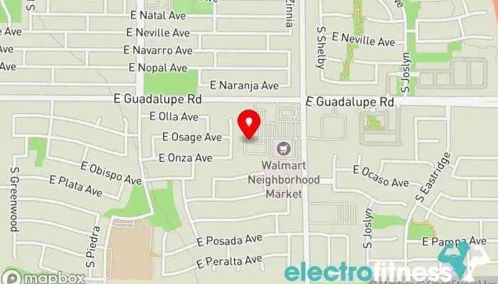 map of Anytime Fitness Gym, Fitness center, Personal trainer, Physical fitness program, Weightlifting area, Women's personal trainer in Mesa