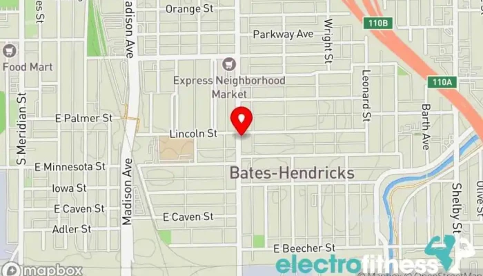 map of ARC Fitness Personal trainer, Fitness center, Nutritionist in Indianapolis