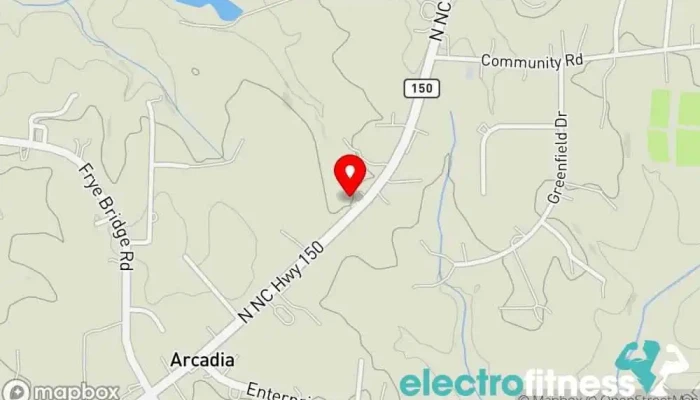 map of Arcadia Fitness Physical fitness program in Clemmons