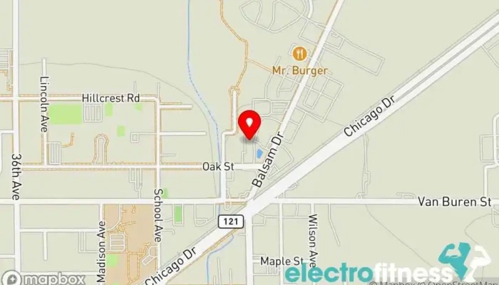 map of ARMR Total Fitness Gym in Hudsonville