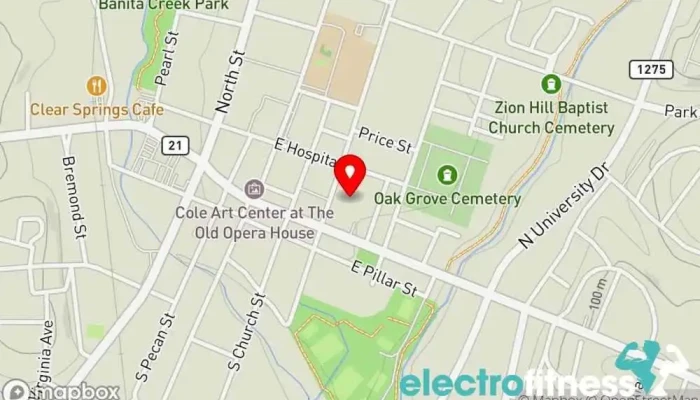 map of Ashtanga Yoga Nacogdoches Yoga studio in Nacogdoches