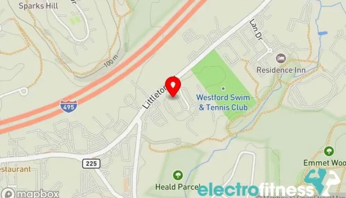 map of Aspire Athletic Performance LLC Gym in Westford