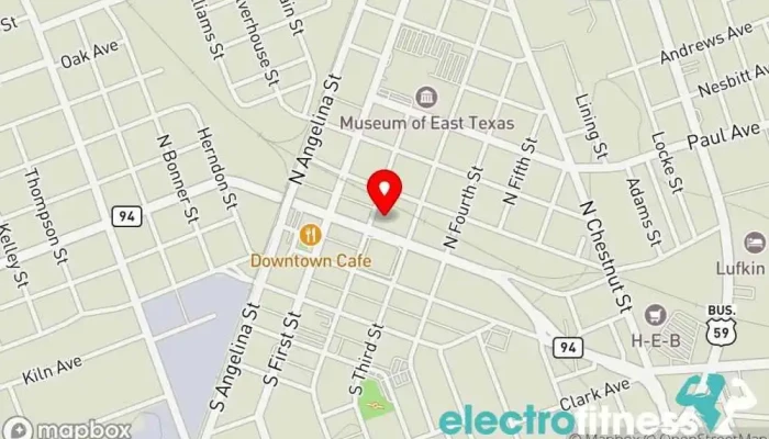 map of Athlos Competitive Training, LLC Physical fitness program in Lufkin