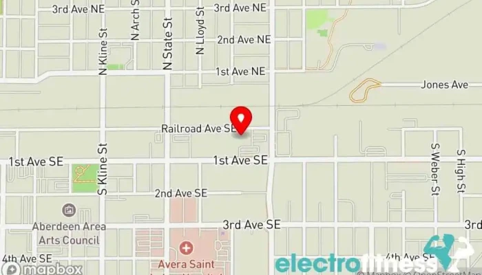 map of Avera Human Performance Center — Aberdeen Gym, Personal trainer, Rehabilitation center, Sports medicine clinic in Aberdeen