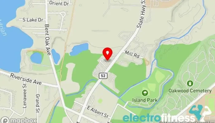 map of B-Fit 24/7 Fitness Center Gym, Physical fitness program in Adrian