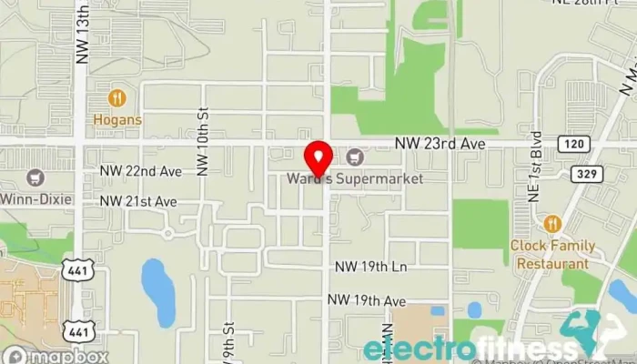 map of B3 Gym Gym, Fitness center, Nutritionist, Personal trainer in Gainesville
