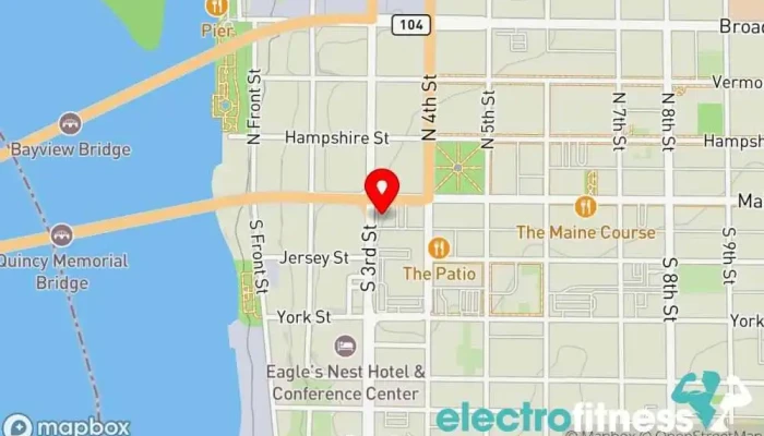map of Barbell 828 Fitness center in Quincy
