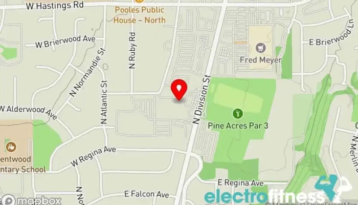 map of barre3 Gym in Spokane