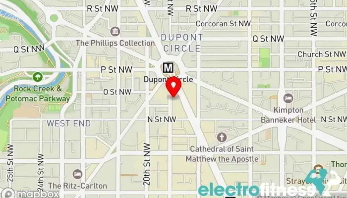 map of Barry's Dupont Circle Gym in Washington