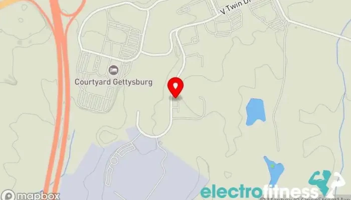 map of Battlefield Jazzercise Gettysburg Fitness center in Gettysburg
