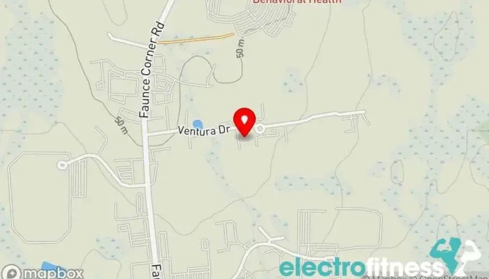 map of Bay State Gymnastics Academy Gymnastics center in North Dartmouth