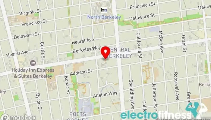 map of Bay Strength Personal trainer, Gym, Weightlifting area in Berkeley