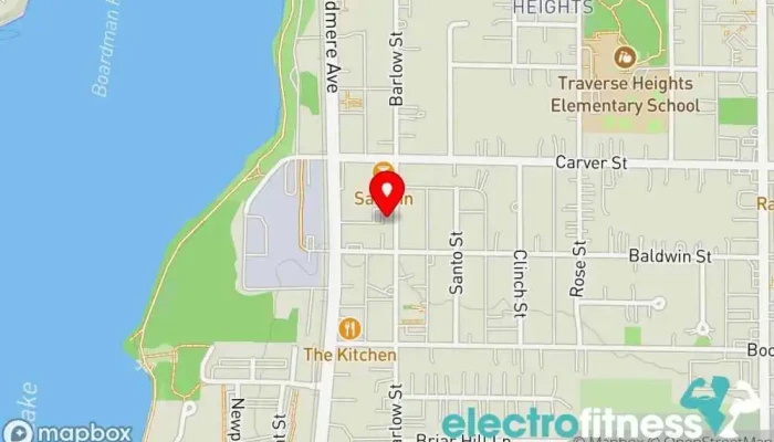 map of Bayshore Wellness Personal trainer in Traverse City