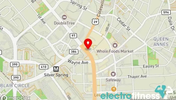 map of Be Miyghty Fitness Physical fitness program in Silver Spring