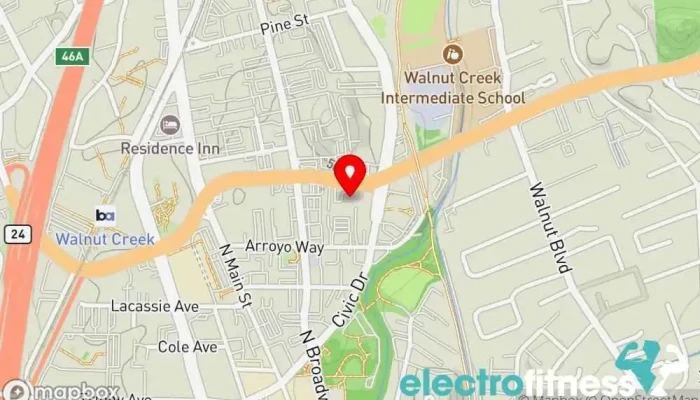 map of Beyond Health & Fitness Studio Gym, Personal trainer, Weight loss service in Walnut Creek