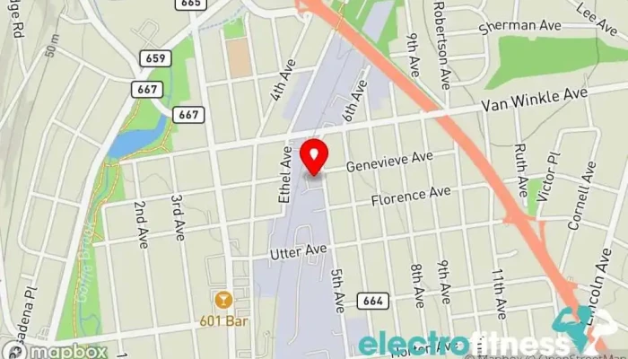 map of BEYOND. the fitness studio Pilates studio, Boot camp, Fitness center, Personal trainer, Yoga studio in Hawthorne