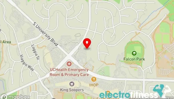 map of BFT Highlands Ranch Fitness center, Gym, Personal trainer, Physical fitness program in Highlands Ranch