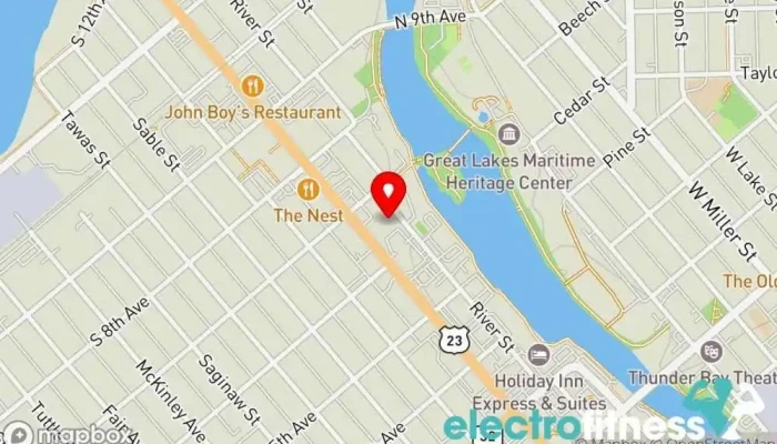 map of Big Betty's Booty Shack Gym in Alpena