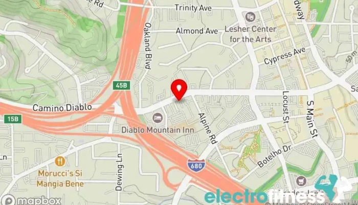 map of Biikram Walnut Creek Yoga studio in Walnut Creek