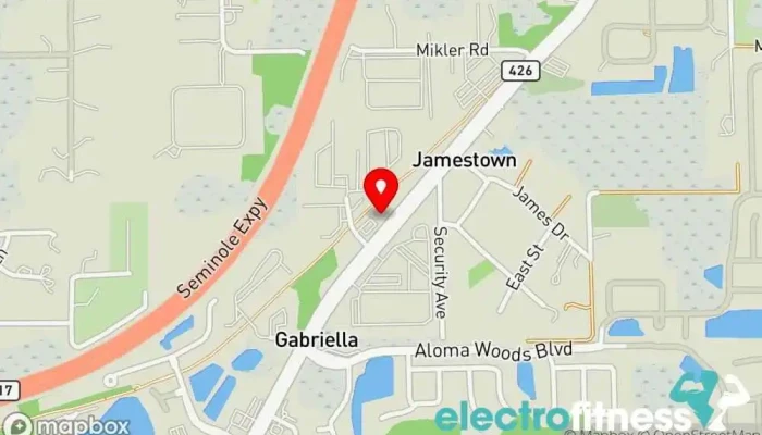 map of BioFit Performance Gym, Fitness center, Personal trainer in Oviedo