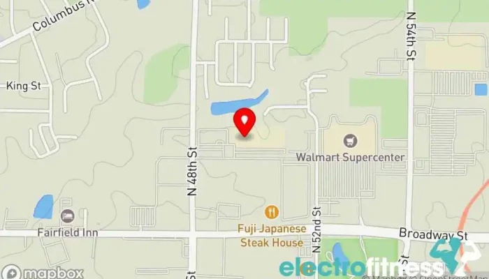 map of Blessing Wellness Center Fitness center, Gym in Quincy